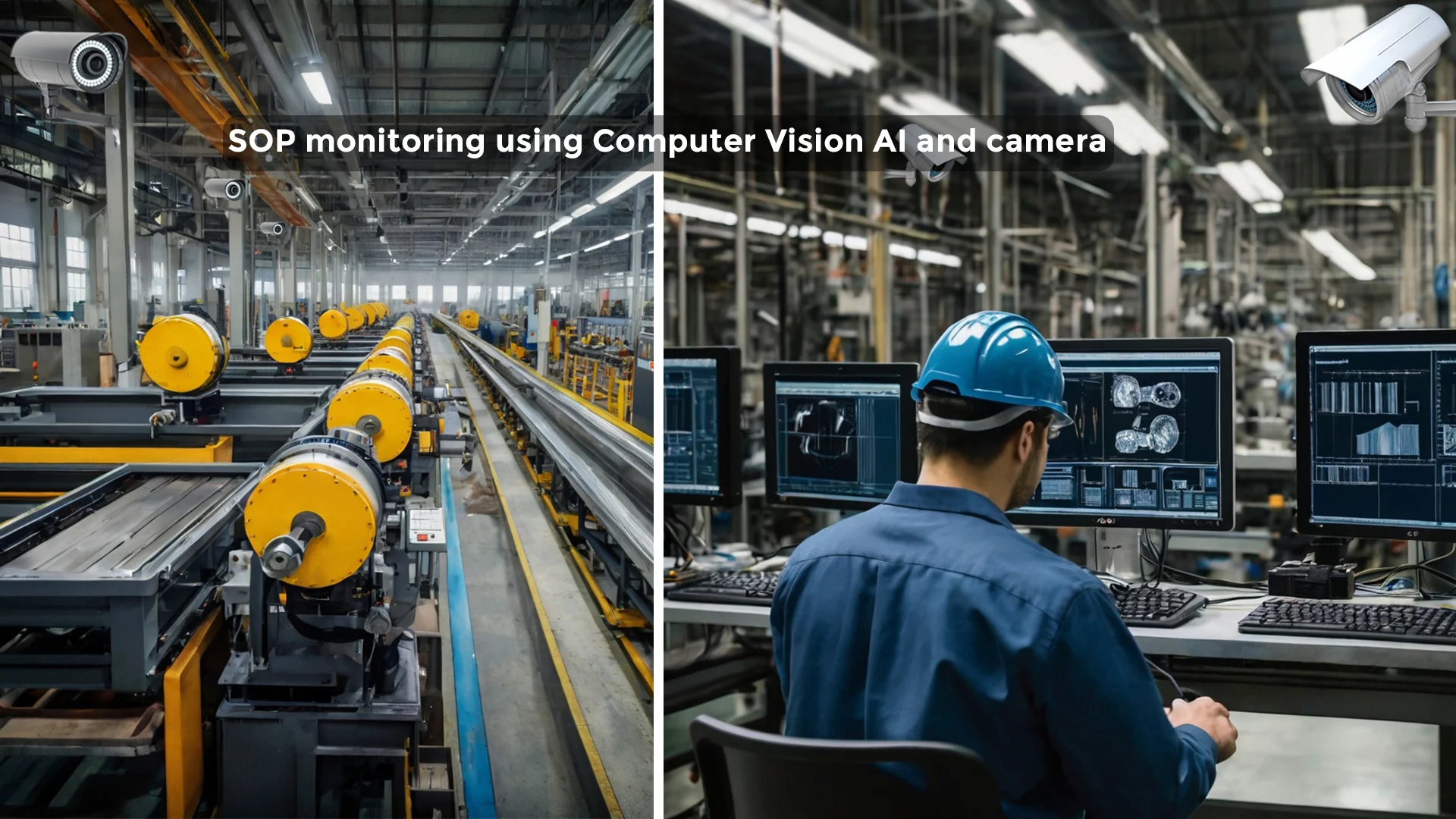 SOP monitoring using camera and computer vision AI